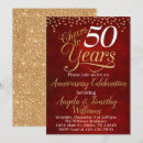 Search for surprise 40th anniversary invitations Ruby red