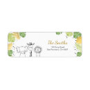 Search for jungle animals return address labels Wild one