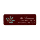 Search for winter foliage return address labels Rustic
