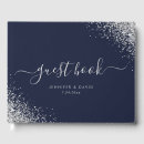 Search for navy blue wedding guest books Script