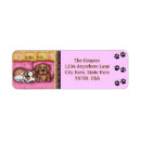 Search for dog art return address labels Cute