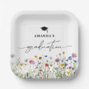Search for floral graduation plates Grad party