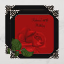 Search for red rose 60th birthday invitations Elegant birthday party