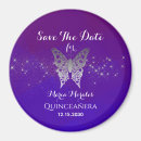 Search for royal purple save the dates Quinceanera