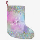 Search for glitter christmas stockings Monogrammed
