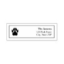 Search for dog paw print rubber stamps Return address
