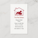 Search for house sitter business cards Veterinarian