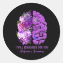 Search for alzheimers disease purple ribbon stickers Alzheimer kid