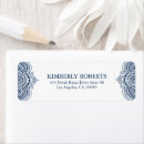 Search for royal blue and white return address labels Modern