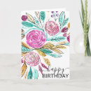 Search for yellow and green birthday cards Watercolor flowers