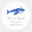 Search for boys whale baby shower stickers Under the sea