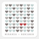 Search for two hearts wedding stickers Modern