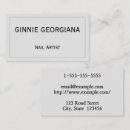 Search for nail technician business cards Simple