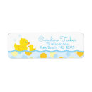 Search for yellow duck return address labels Rubber ducky baby shower