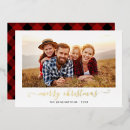 Search for buffalo plaid christmas cards Gold foil