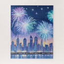 Search for fireworks puzzles Blue