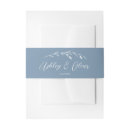 Search for dusty blue invitation belly bands Floral