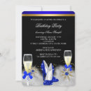 Search for royal blue black gold invitations Glitter