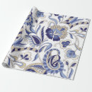 Search for blue paisley wrapping paper Flower