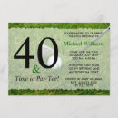 Search for golf 40th birthday invitations Forty