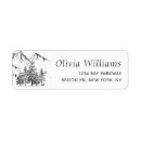 Search for winter landscape return address labels Rustic