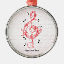 Search for music notes metal christmas tree decorations Red