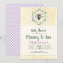 Search for bee on purple invitations Mother to be