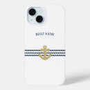 Search for anchor with rope iphone cases Navy