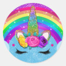 Search for unicorn face stickers Magical