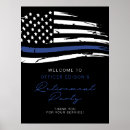 Search for police retirement party decor Thin blue line