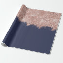 Search for navy blue glitter wrapping paper Rose gold
