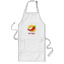 Search for hot and spicy food aprons Red