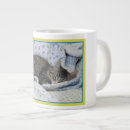 Search for grey white cat mugs Blue