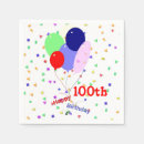 Search for 100th birthday napkins Celebration