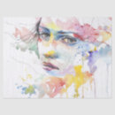 Search for face gift wrap Watercolor