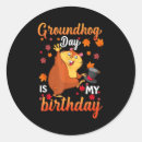 Search for happy groundhog stickers February