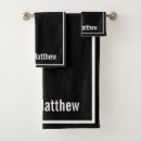 Search for black and white modern bath towels Monogram monogrammed