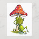 Search for red mushrooms postcards Green