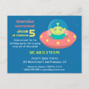 Search for alien 4x5 invitations Party