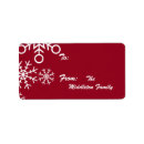 Search for snowflake birthday return address labels Modern
