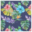 Search for tropical plant fabric Hibiscus
