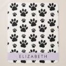 Search for black dog paw blankets Black and white