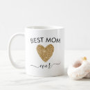 Search for gold glitter heart mugs Mother