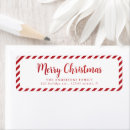 Search for peppermint candy return address labels Red and white stripes