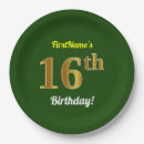 Search for green and gold paper plates Birthday party