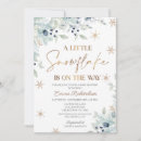 Search for blue snowflake baby shower invitations Winter