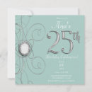 Search for 25th silver birthday invitations Elegant
