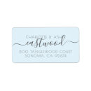 Search for blue and pink return address labels Calligraphy