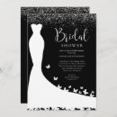 Search for black and silver bridal shower invitations Elegant