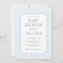 Search for stripe blue invitations Mother to be